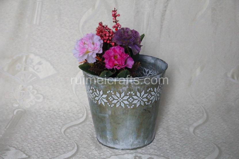 Antique Iron Flower Pots