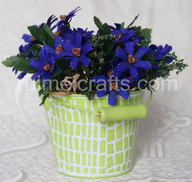 Green Gardening Flower Pots With Handle
