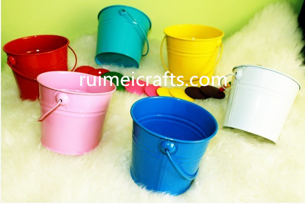 decoration pure color metal bucket.jpg