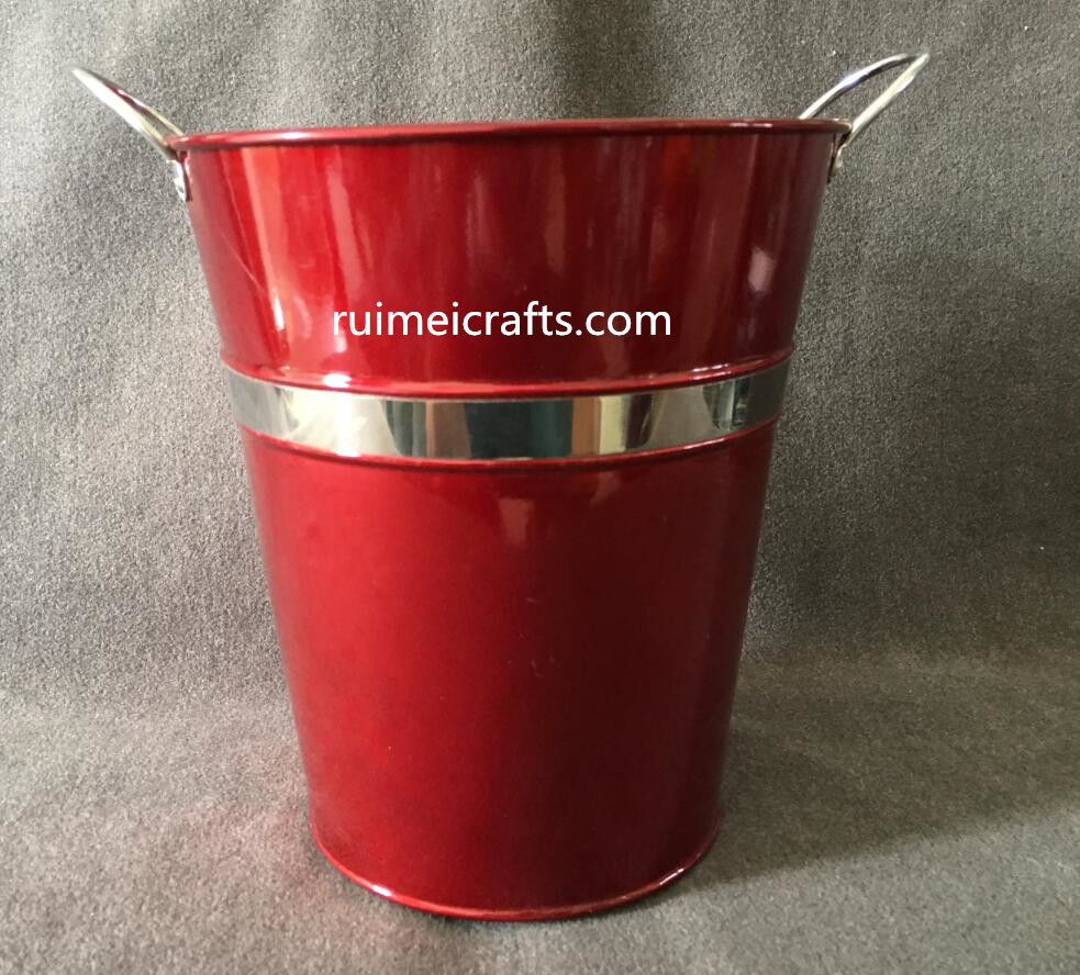 color metal tall bucket for cutting flowers.JPG