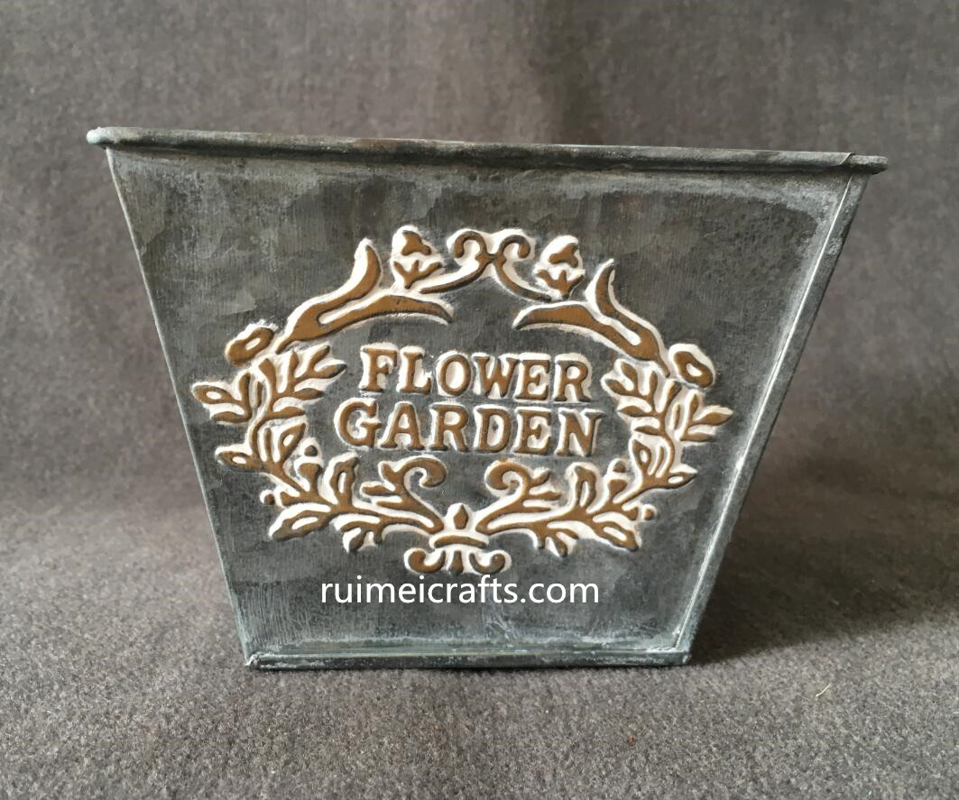 FLEURS logo metal garden flower planter.JPG